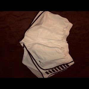 NIKE white athletic shorts